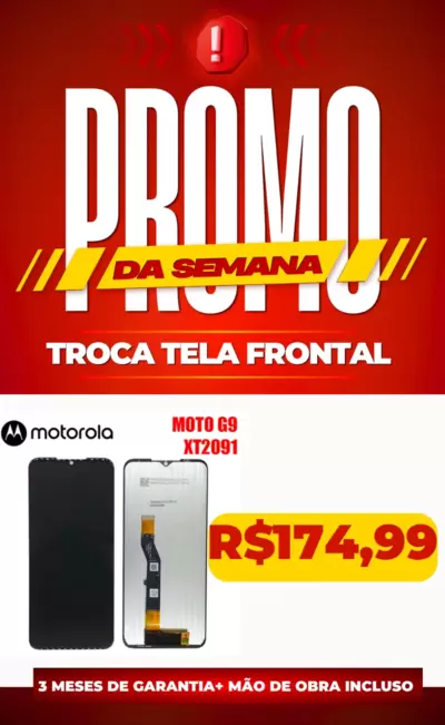 Troca de Tela Frontal Moto G9