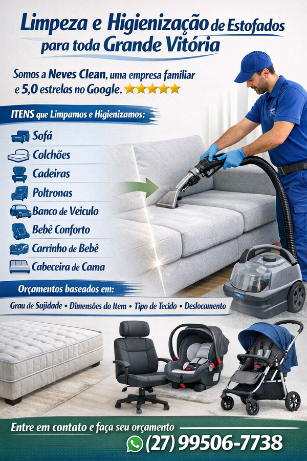 🟢 LIMPEZA & HIGIENIZAÇÃO DE ESTOFADOS