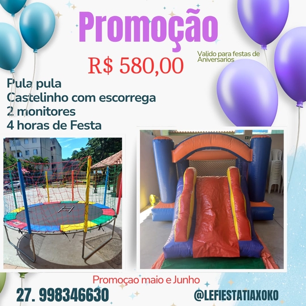 Aluguel de Pula Pula + Castelinho Com Escorrega