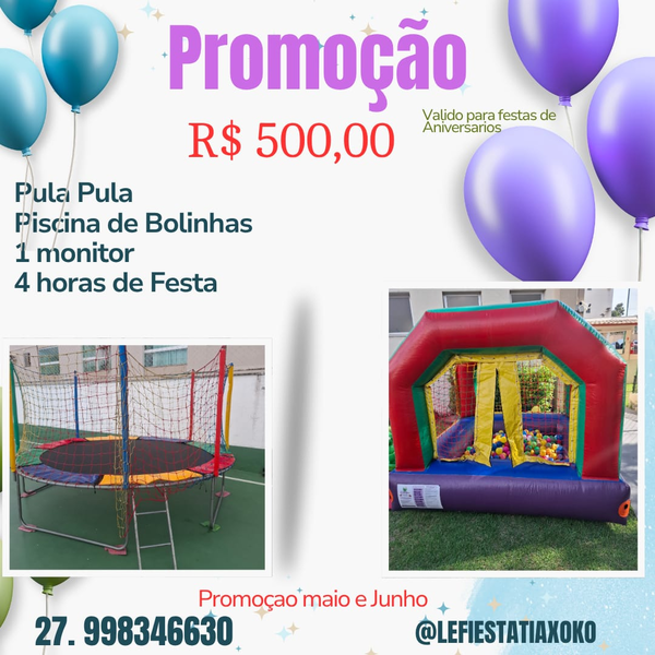 Aluguel de Pula Pula e Piscina de Bolinhas