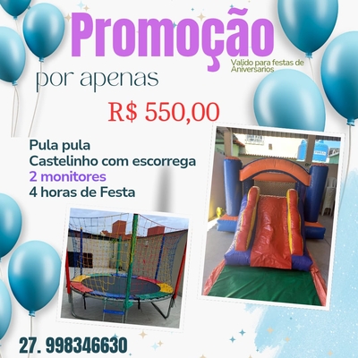 Aluguel de Pula Pula + Castelinho com Escorrega