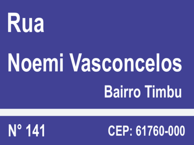 Placa de rua (logradouro) Personalizada