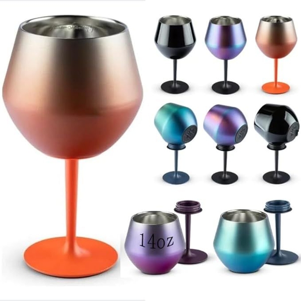 Taça Térmica Copo Para Drink Coquetel 2 Em 1 Em Aço Inox