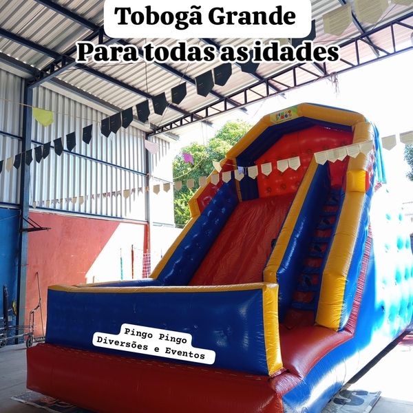 Tobogã Grande,Para Todas As Idades, Touro Mecânico, Algodão Doce, Guerra de Cotonetes Ringue, Área Kids