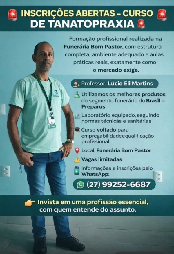 Curso de Tanatopraxia  -  Agente Funerário