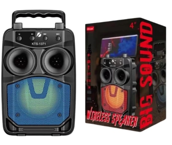 Amplificada Karaokê KTS 1371 Bluetooth Rádio Fm Recarregável