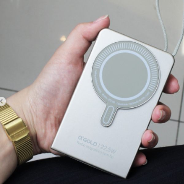 Power Bank Magnético 10000mAh MagSafe 22.5W – Carregamento Turbo Sem Fio!